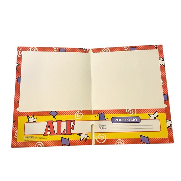 Vintage 1987 Alf “Here Kitty Kitty” Portfolio 2 Pocket School Folder - Picture 10 of 12